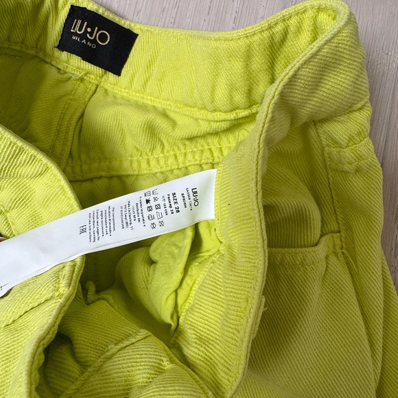 Liu Jo Neon Yellow/Lime Green Straight-Leg Pants Size 28 - Picture 7 of 7